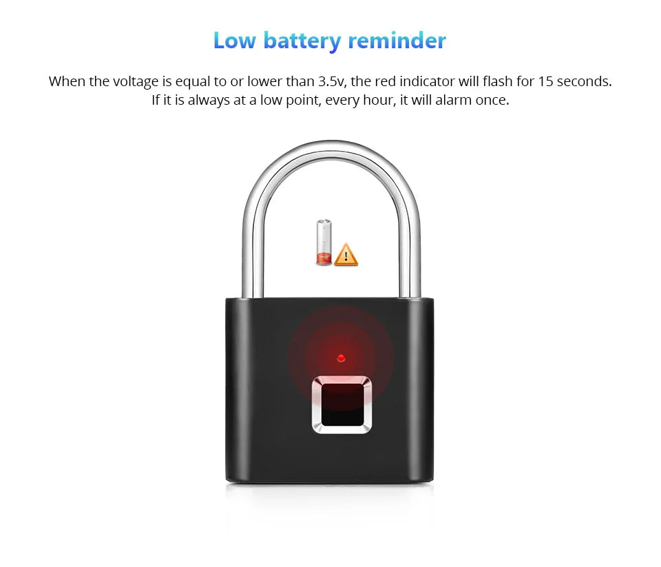 KERUI Fingerprint Padlock — view 4