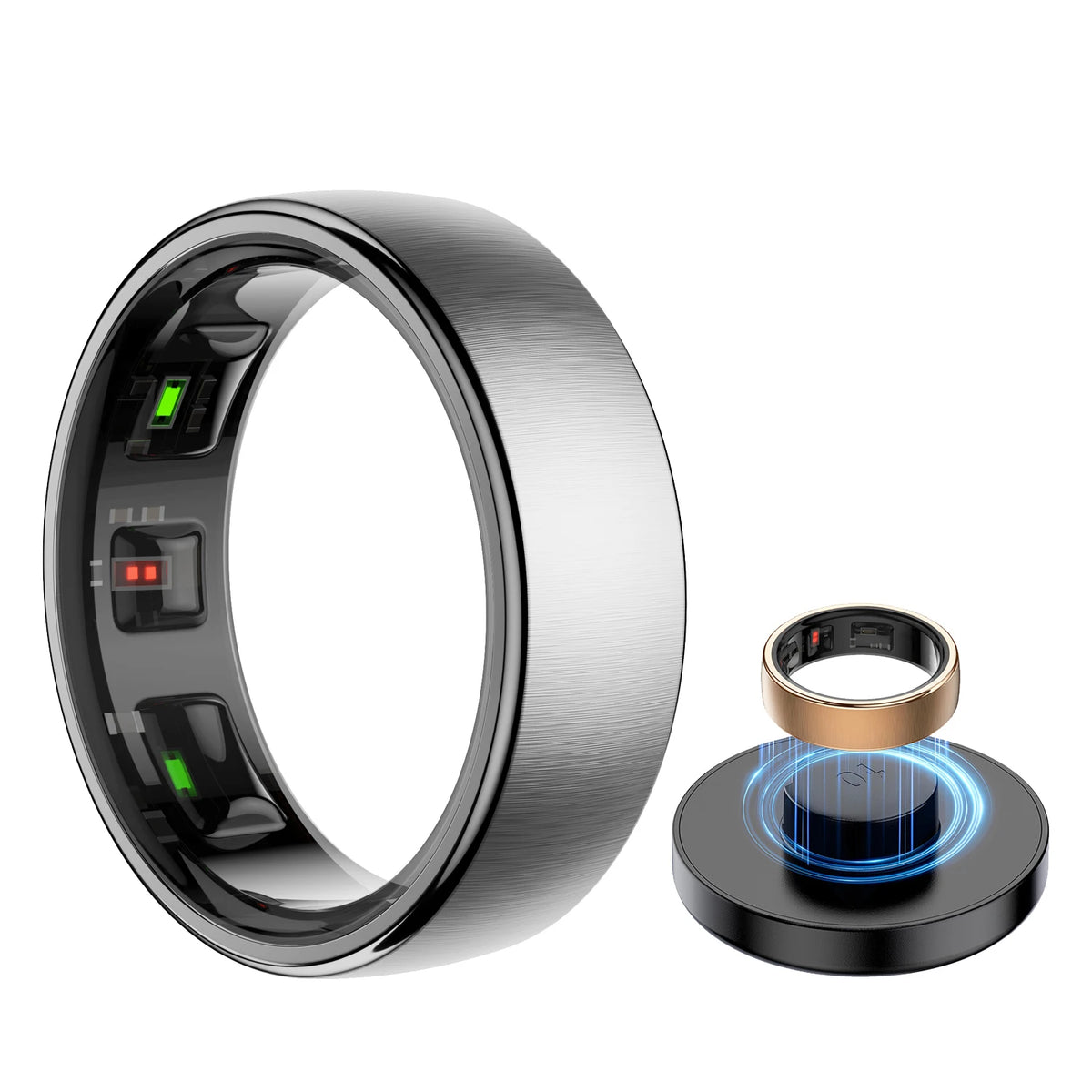 R10 Smart Ring with Charging Dock — Sleep, Heart Rate, SpO2 & Stress Tracker