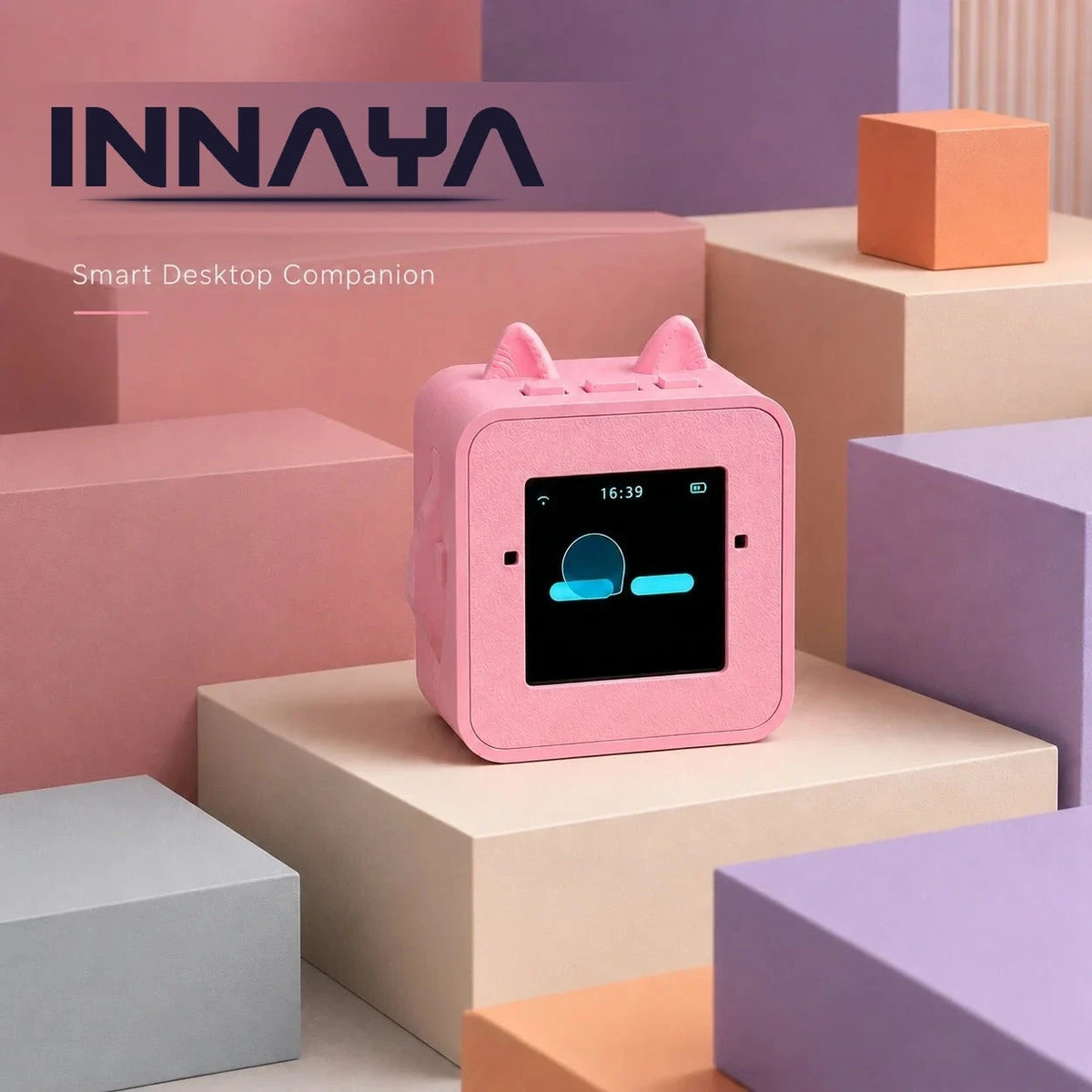 INNAYA Tech AI desk robot in pink