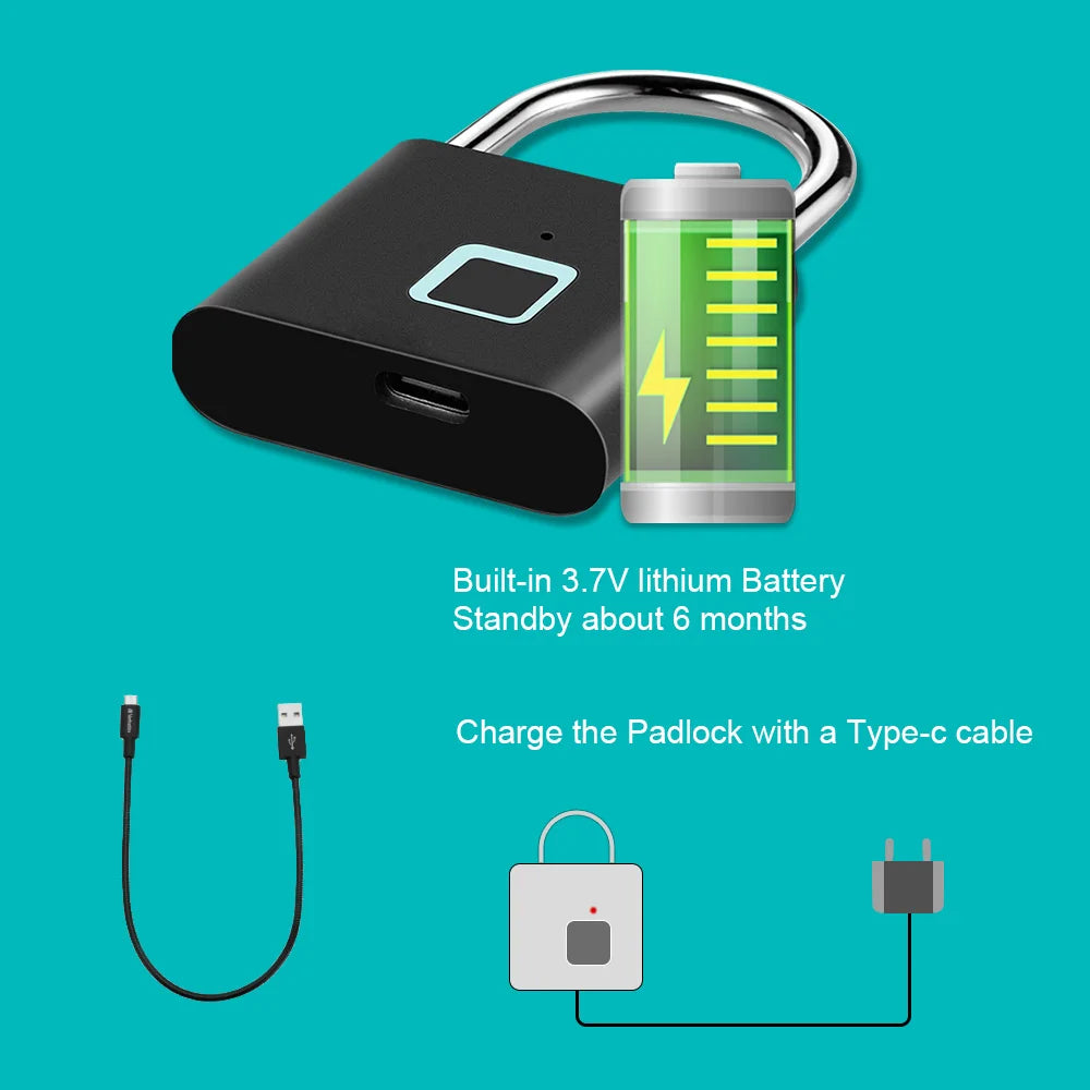 KERUI Fingerprint Padlock — view 6