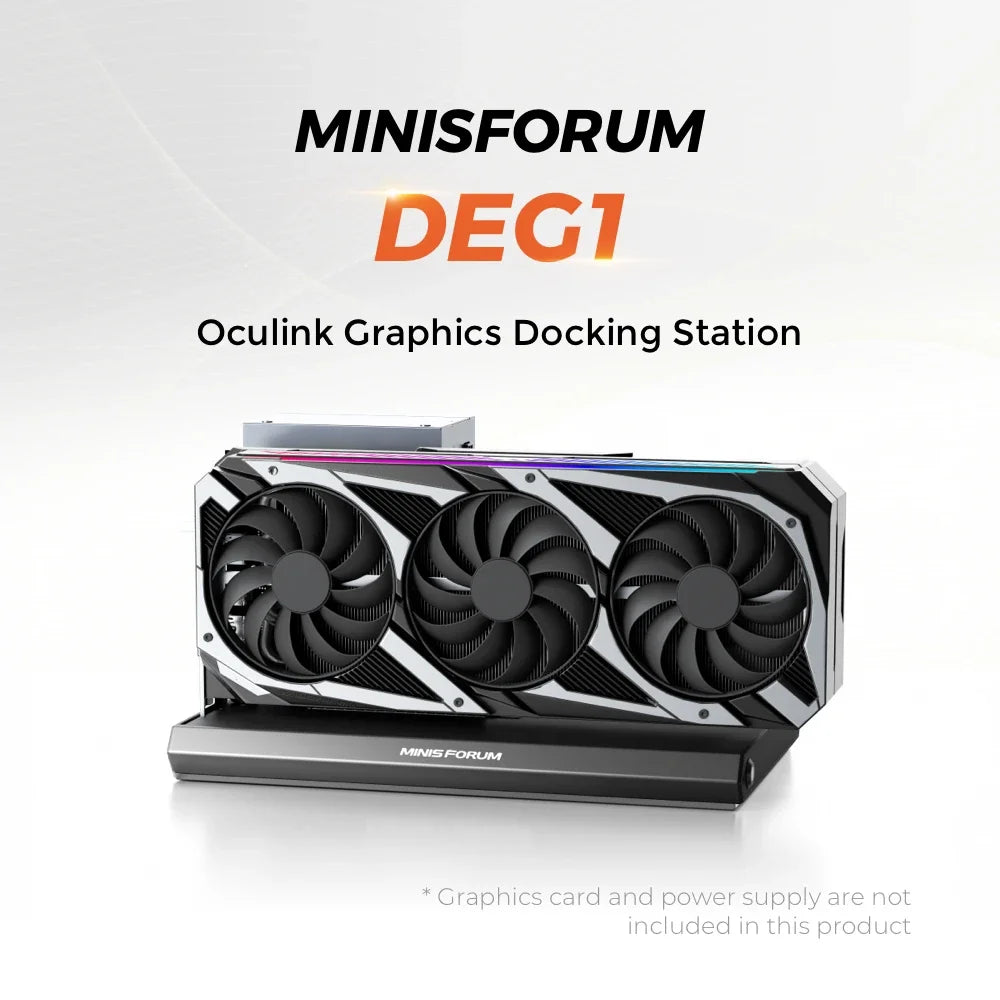 MINISFORUM DEG1 OCuLink eGPU Dock — PCIe 4.0 x4 External GPU Station