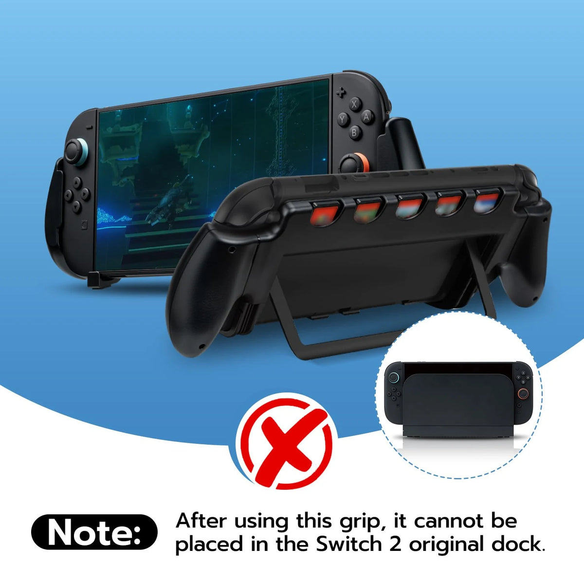 Remove grip before docking