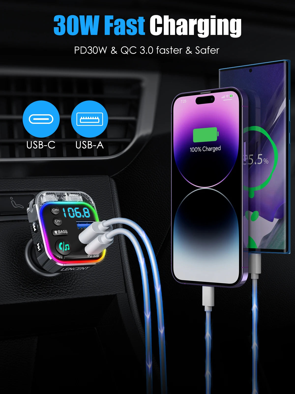 LENCENT BC87 FM Transmitter — view 2