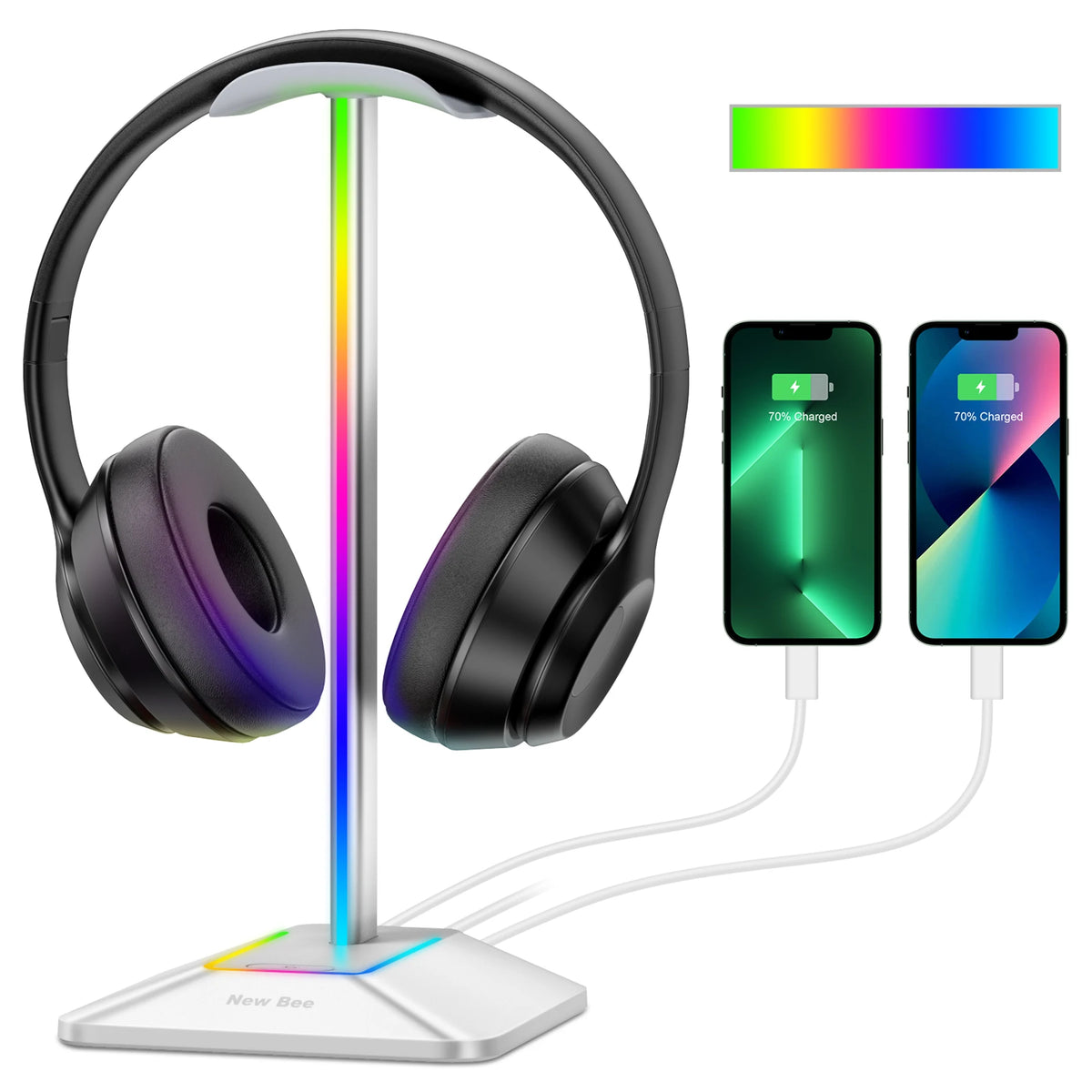 Z8 headphone stand in white