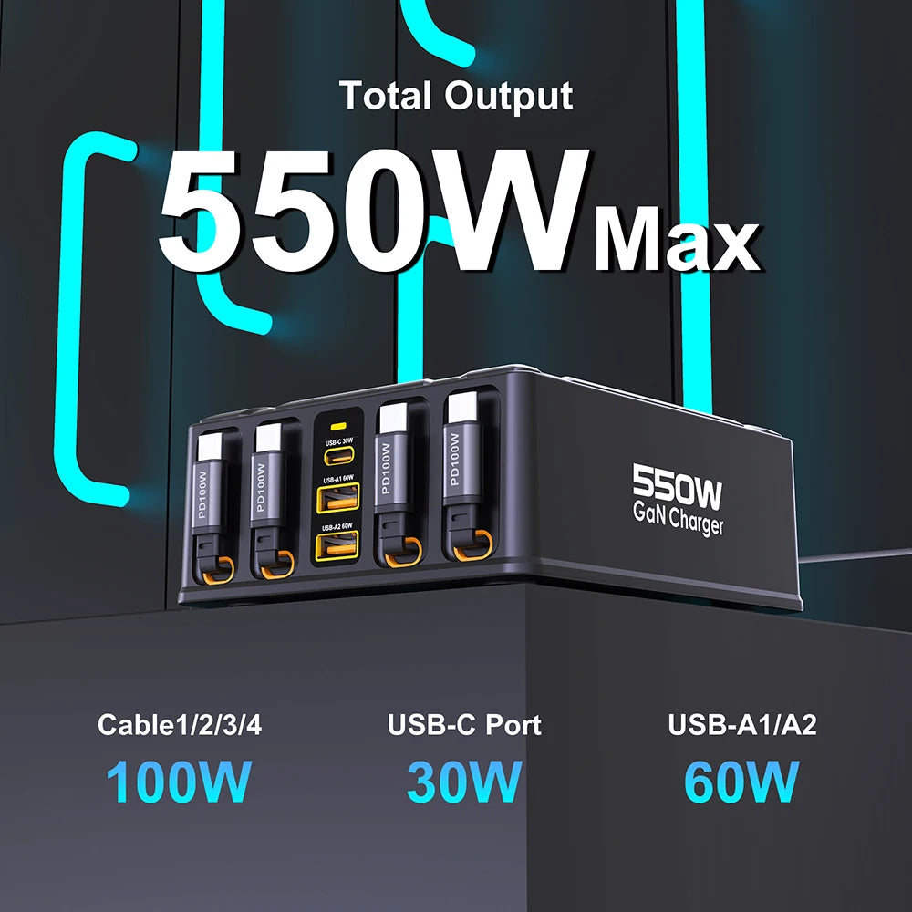 550W 7-in-1 GaN Charging Station — view 3