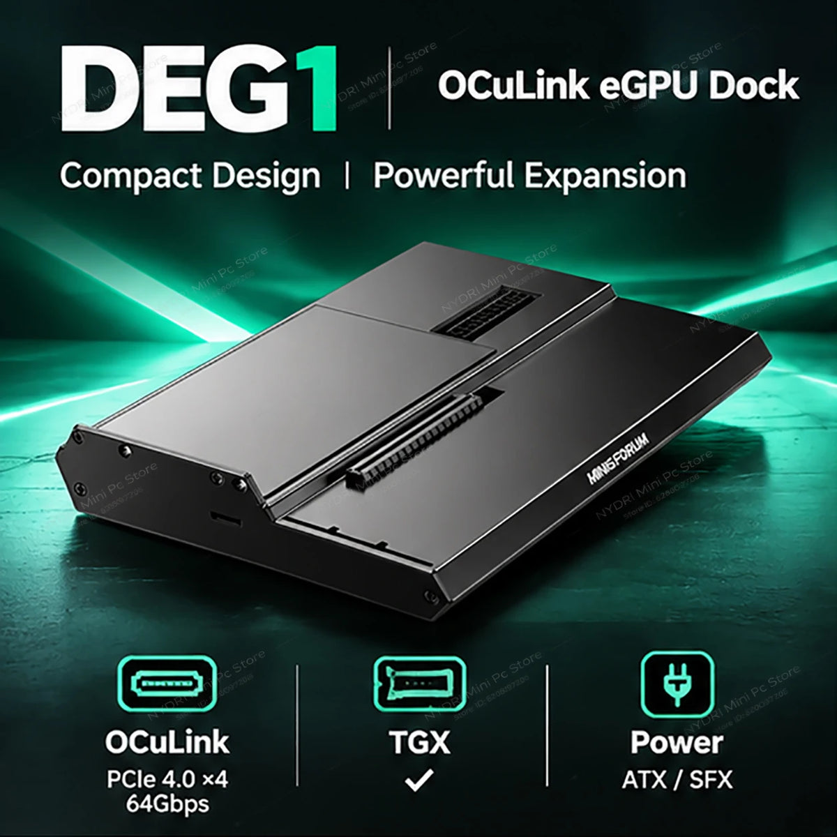 MINISFORUM DEG1 OCuLink eGPU Dock — view 2