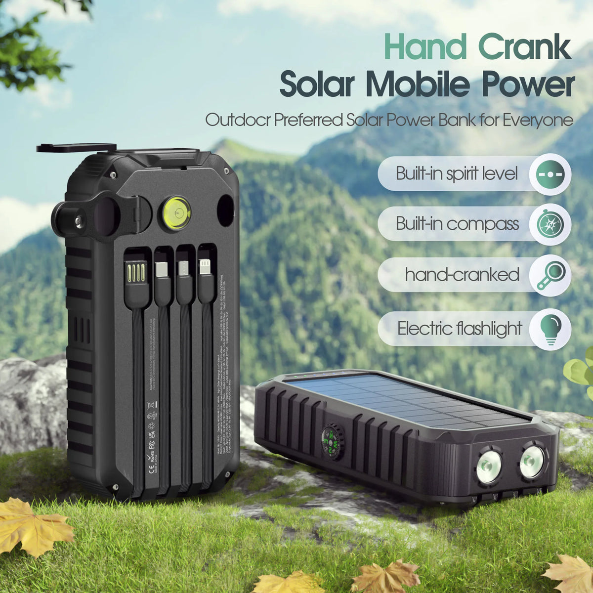Solar Crank Power Bank — view 2