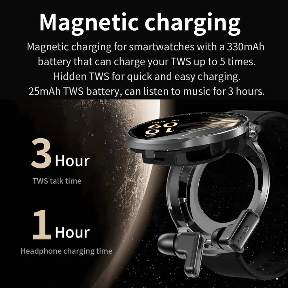 2-in-1 Smartwatch with Earbuds — view 2