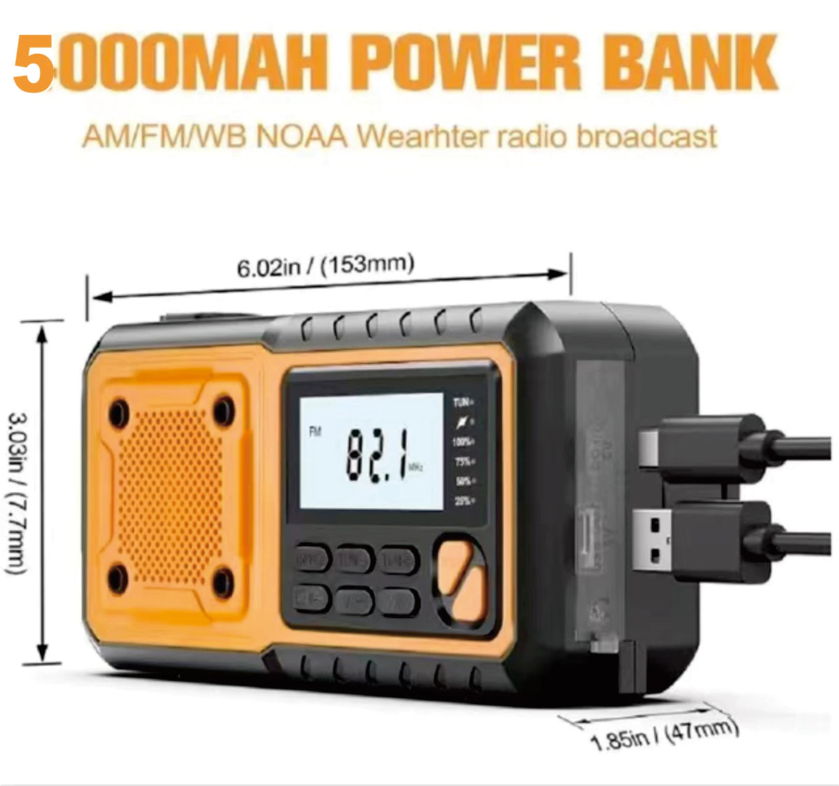 Emergency Hand Crank Radio — view 2