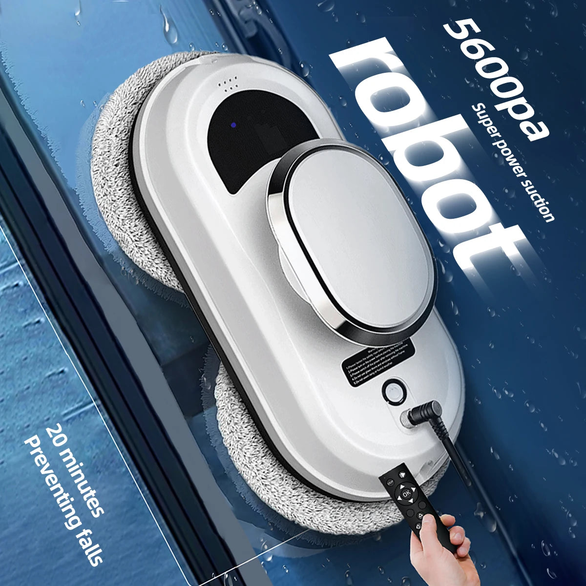 Window Cleaning Robot — 5600Pa Suction, Auto Path Planning & Remote