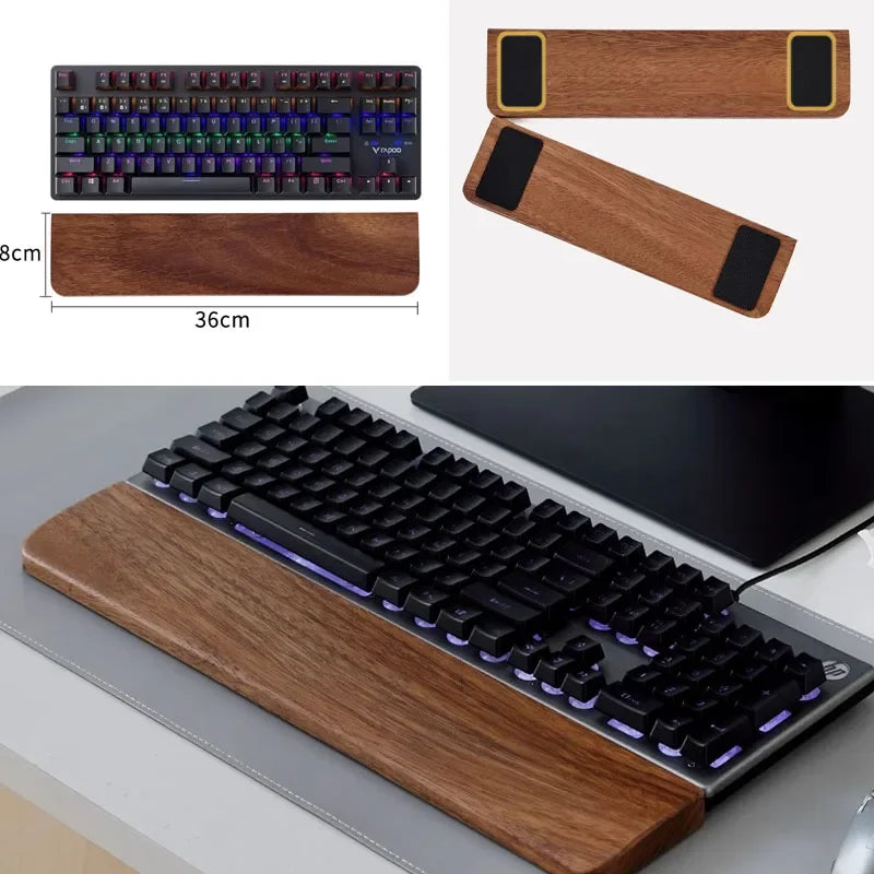 Wood wrist rest grain