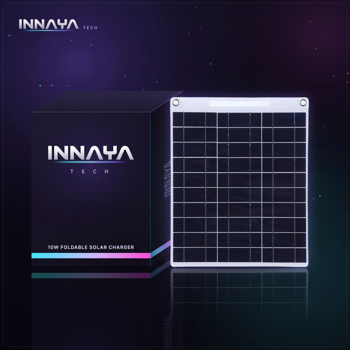10W Foldable Solar Charger Panel by INNAYA Tech with INNAYA retail box