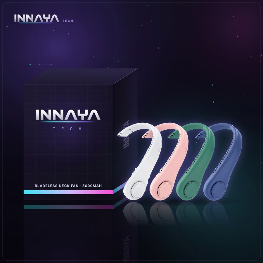 Bladeless Neck Fan by INNAYA Tech with INNAYA retail box