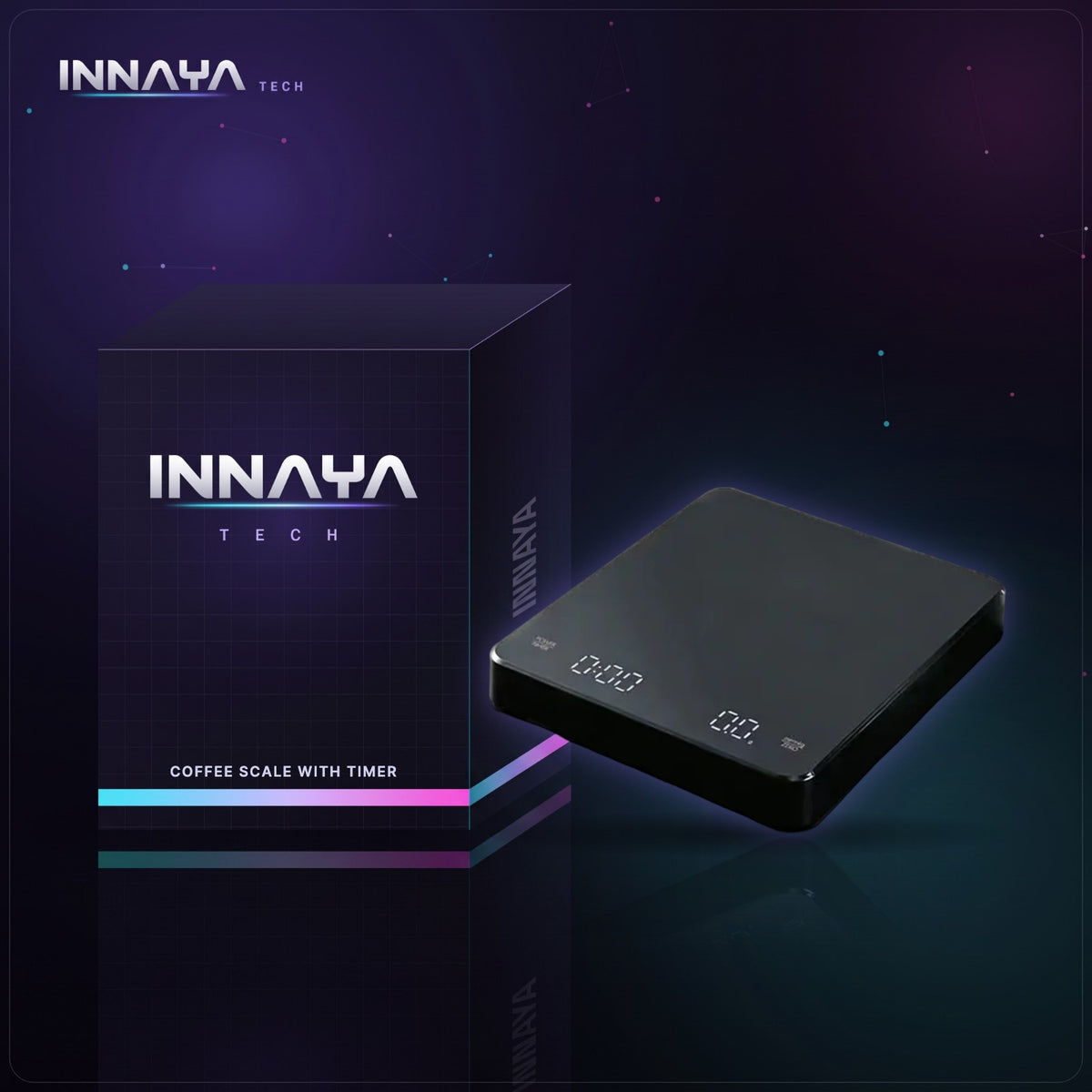 Digital Coffee Scale with Timer by INNAYA Tech with INNAYA retail box