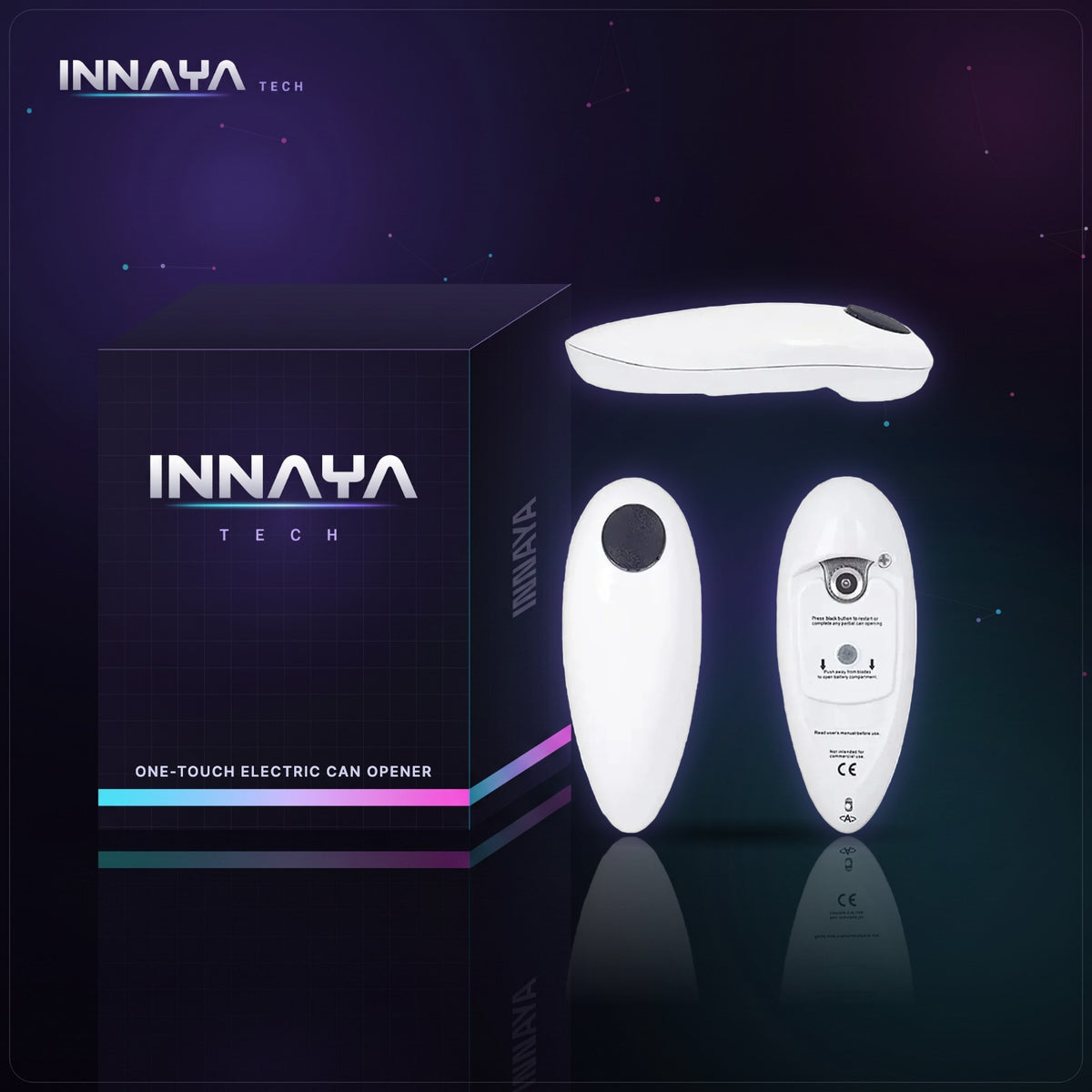 One-Touch Electric Can Opener by INNAYA Tech with INNAYA retail box