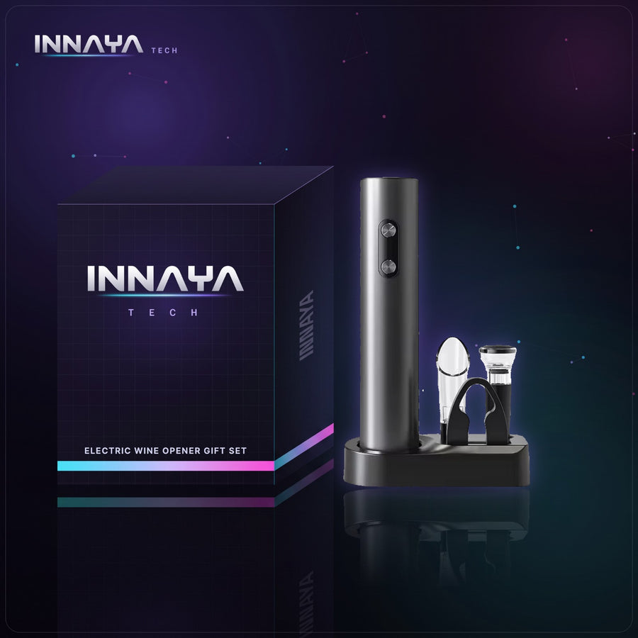 Electric Wine Opener Gift Set by INNAYA Tech with INNAYA retail box