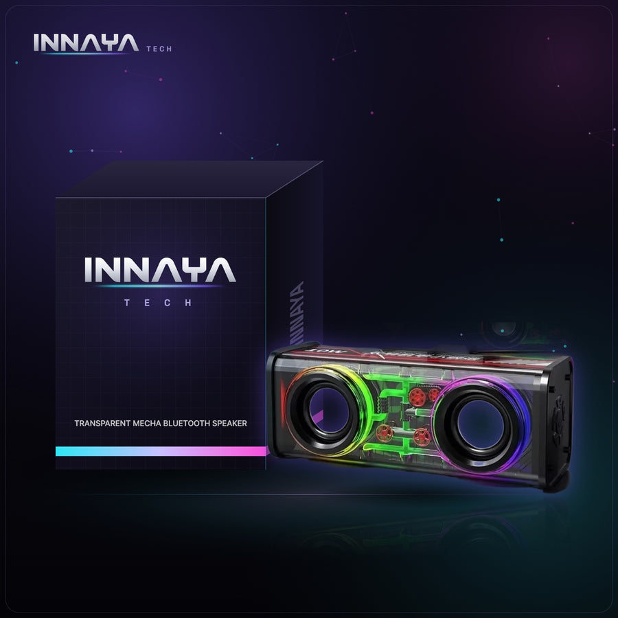 Transparent Mecha Bluetooth Speaker by INNAYA Tech with INNAYA retail box