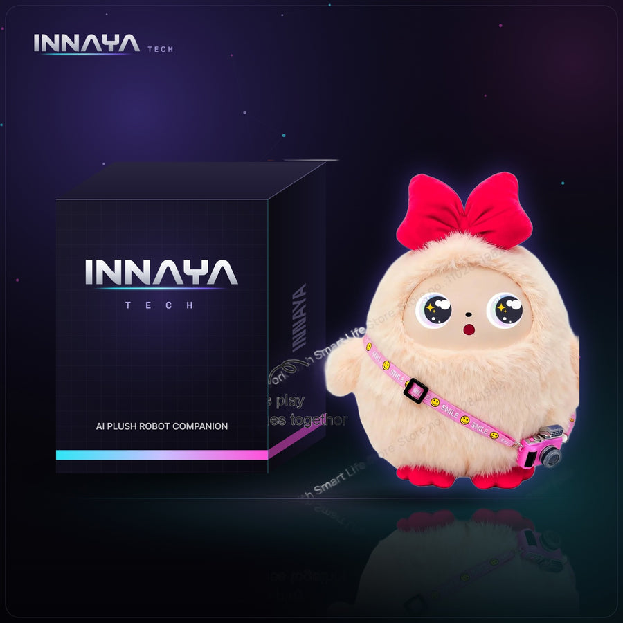 AI Plush Robot Companion by INNAYA Tech with INNAYA retail box
