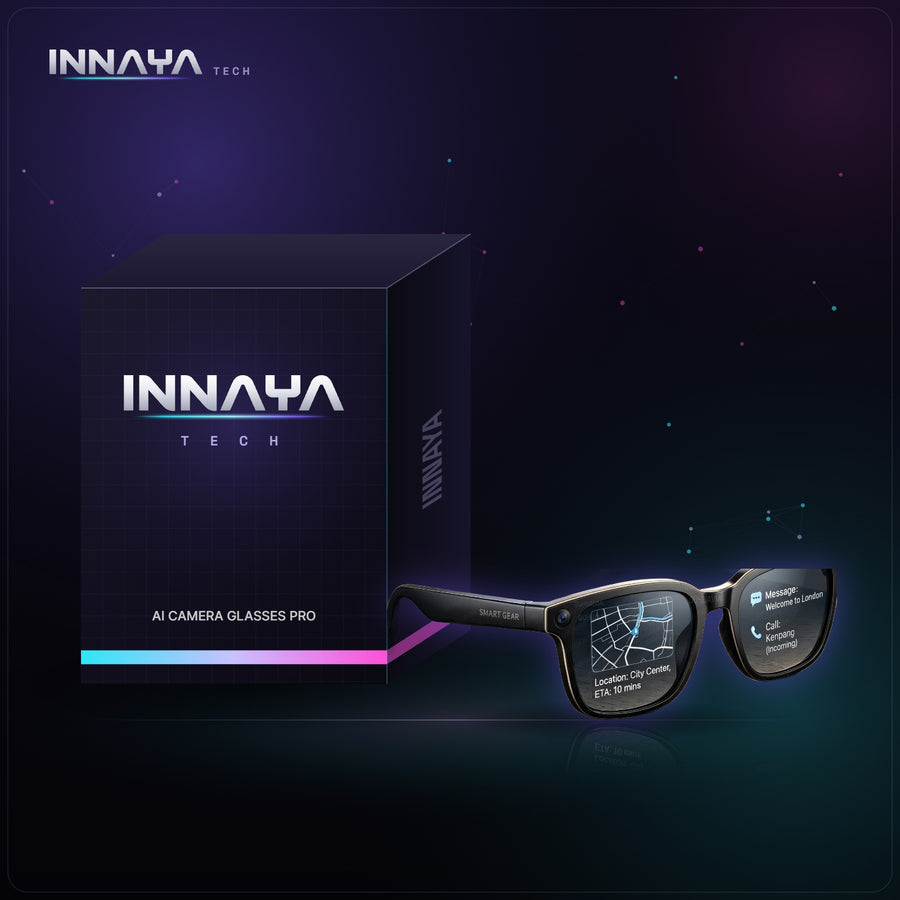 AI Camera Glasses Pro by INNAYA Tech with INNAYA retail box
