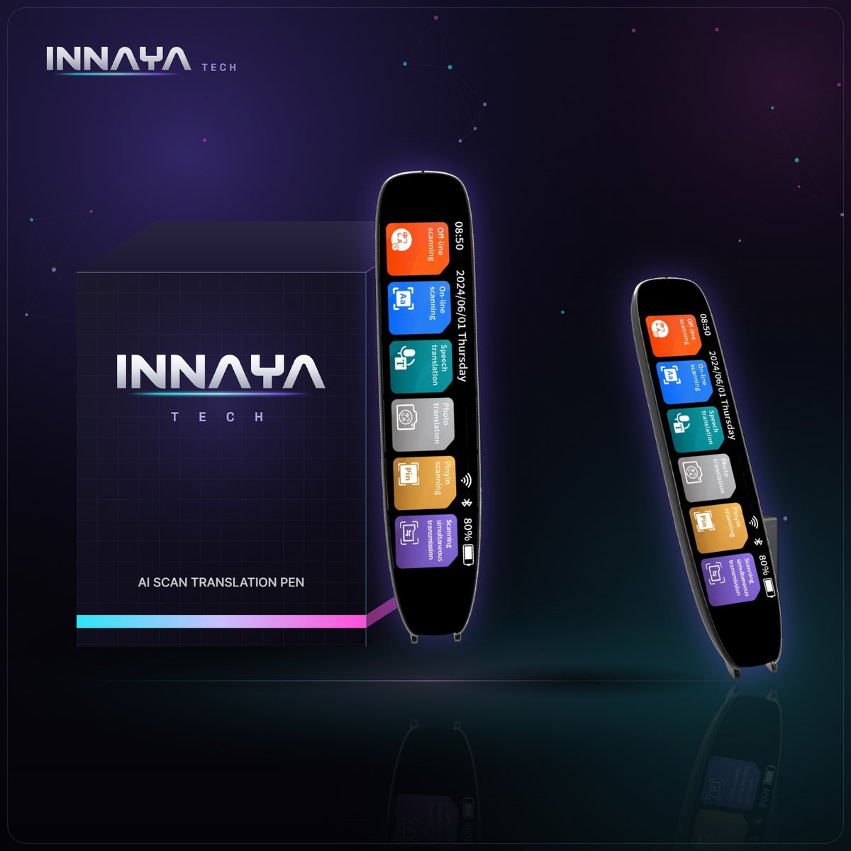 AI Scan Translation Pen by INNAYA Tech with INNAYA retail box