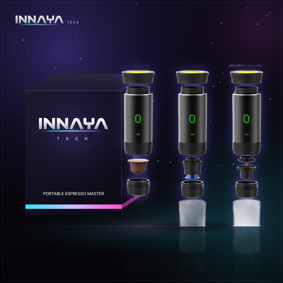 Portable Espresso Master by INNAYA Tech with INNAYA retail box