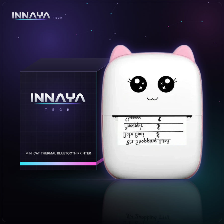Mini Cat Thermal Bluetooth Printer by INNAYA Tech with INNAYA retail box