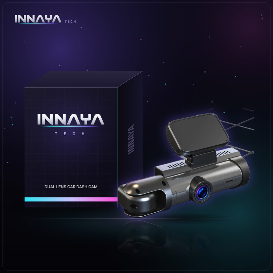 Dual Lens Car Dash Cam by INNAYA Tech with INNAYA retail box