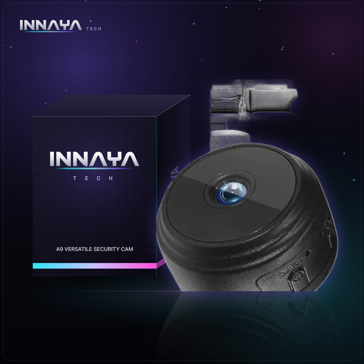 A9 Versatile Security Cam by INNAYA Tech with INNAYA retail box