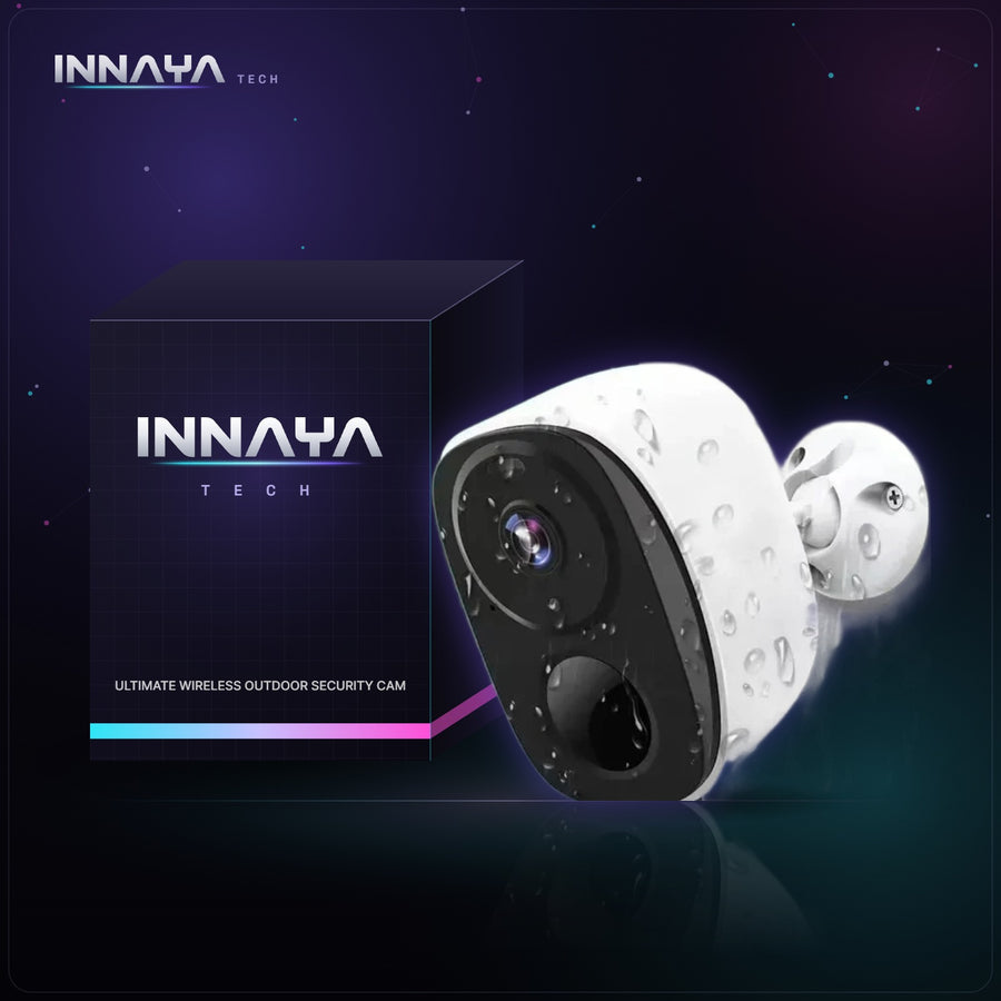 Ultimate Wireless Outdoor Security Cam by INNAYA Tech with INNAYA retail box