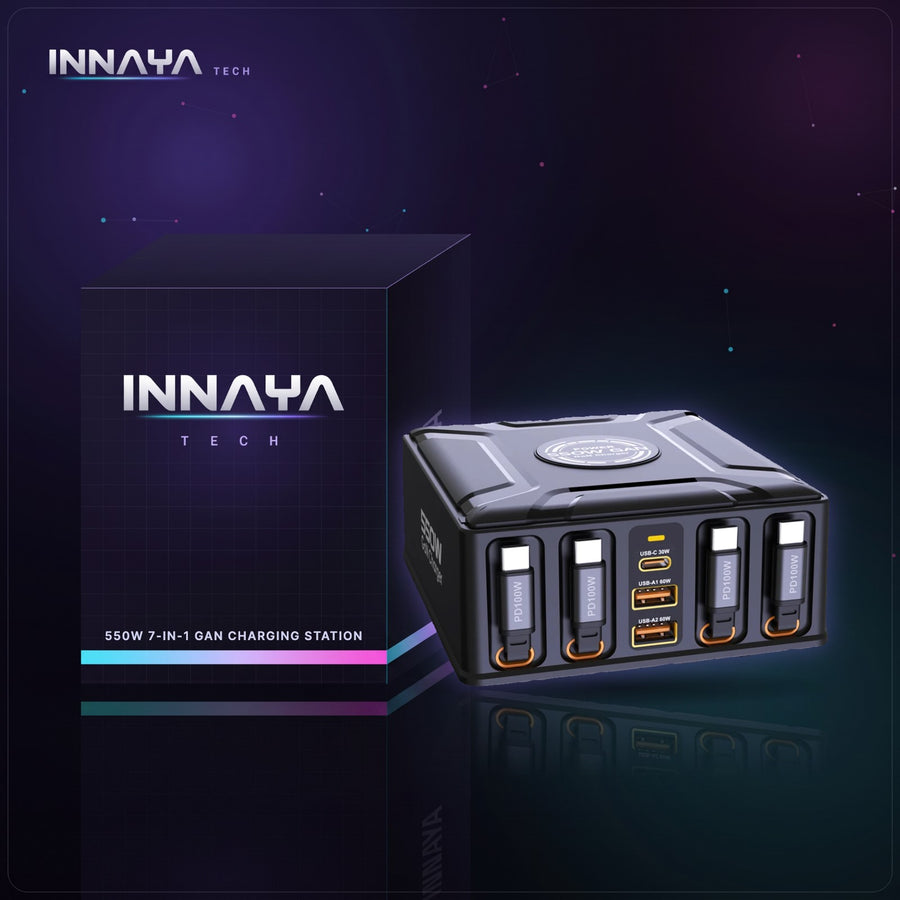 550W 7-in-1 GaN Charging Station by INNAYA Tech with INNAYA retail box
