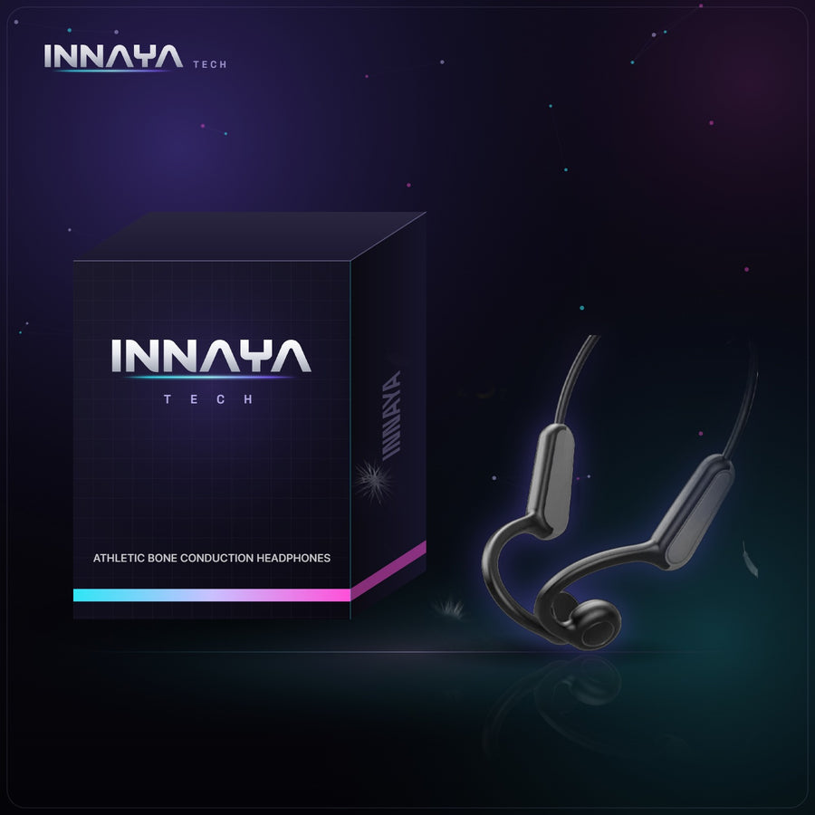 Athletic Bone Conduction Headphones by INNAYA Tech with INNAYA retail box