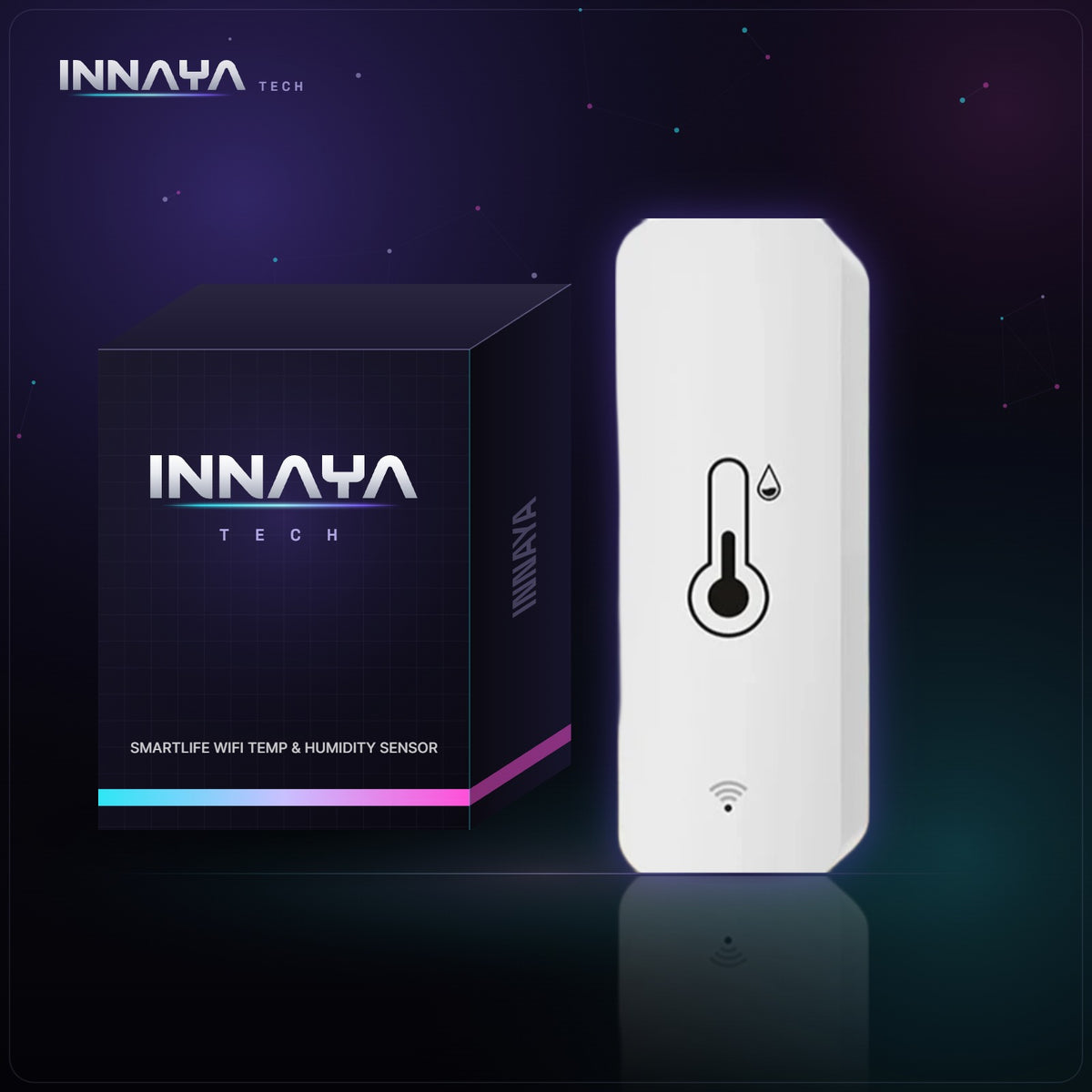 SmartLife WiFi Temperature and Humidity Sensor by INNAYA Tech with INNAYA retail box