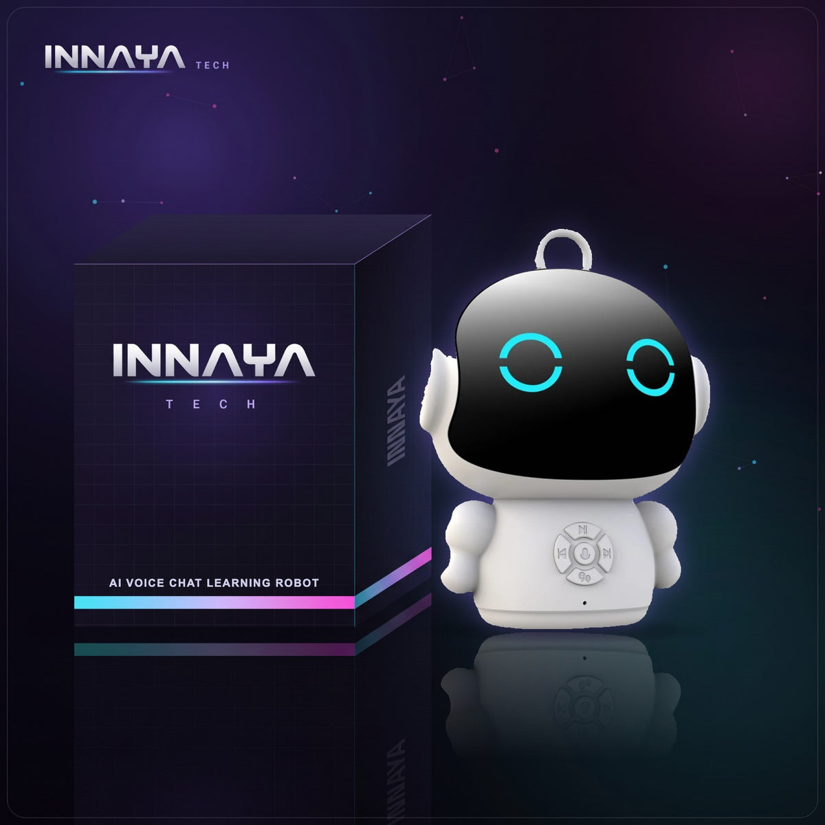 AI Voice Chat Learning Robot by INNAYA Tech with INNAYA retail box