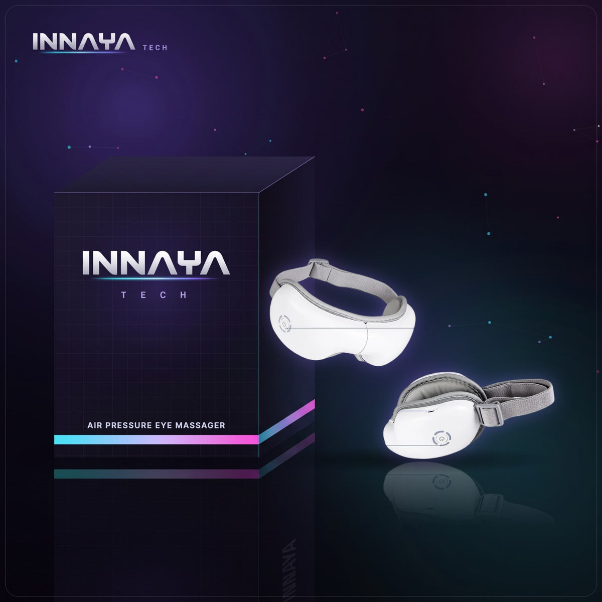 Air Pressure Eye Massager by INNAYA Tech with INNAYA retail box