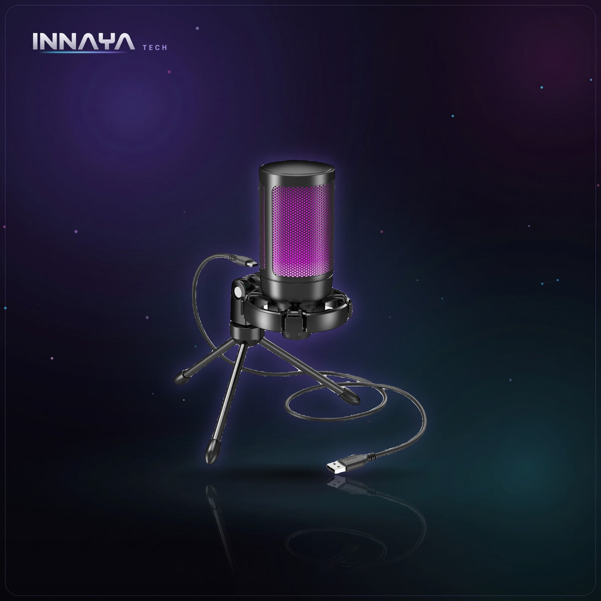 AmpliGame A2 RGB USB Microphone at INNAYA Tech