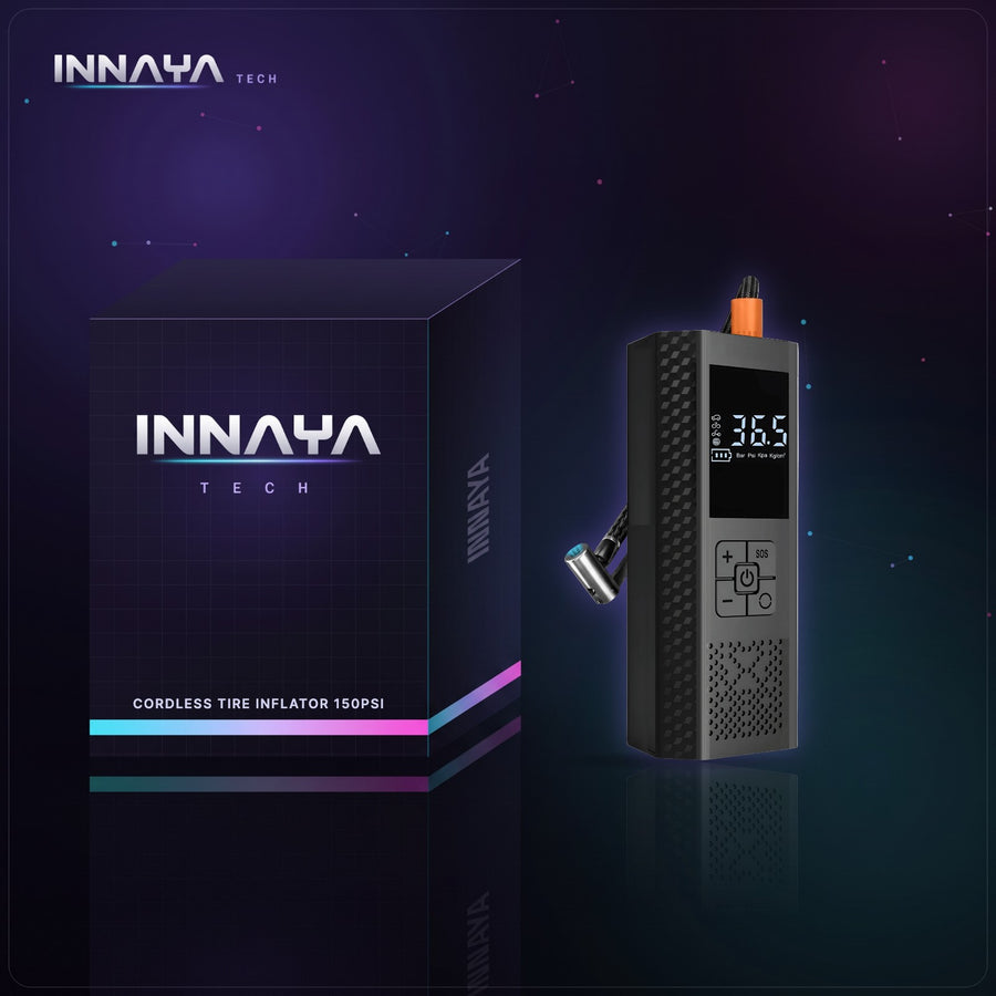 Cordless Tire Inflator by INNAYA Tech with INNAYA retail box