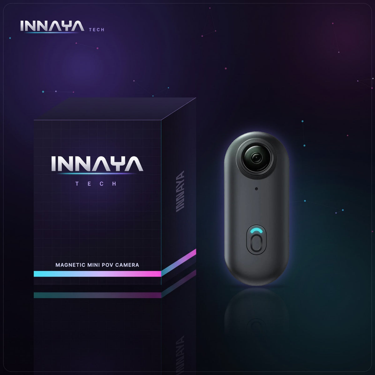 Magnetic Mini POV Camera by INNAYA Tech with INNAYA retail box