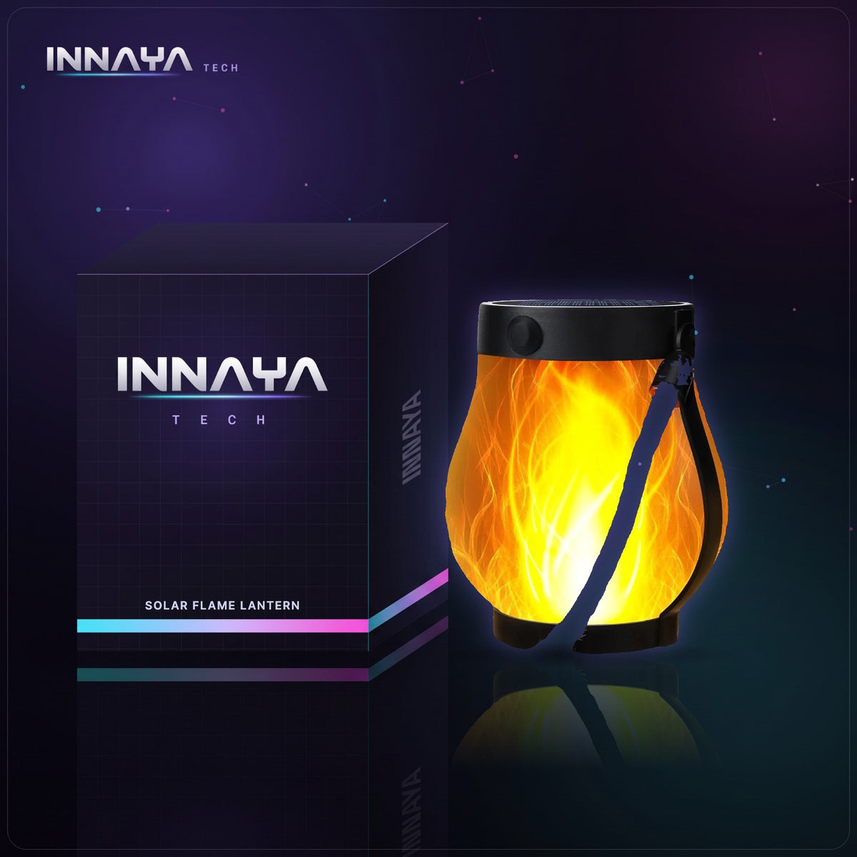 Solar Flame Lantern by INNAYA Tech with INNAYA retail box