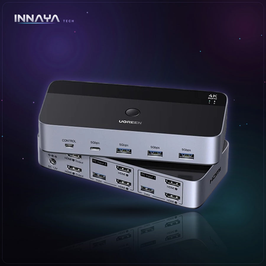 UGREEN Dual Monitor HDMI KVM Switch at INNAYA Tech