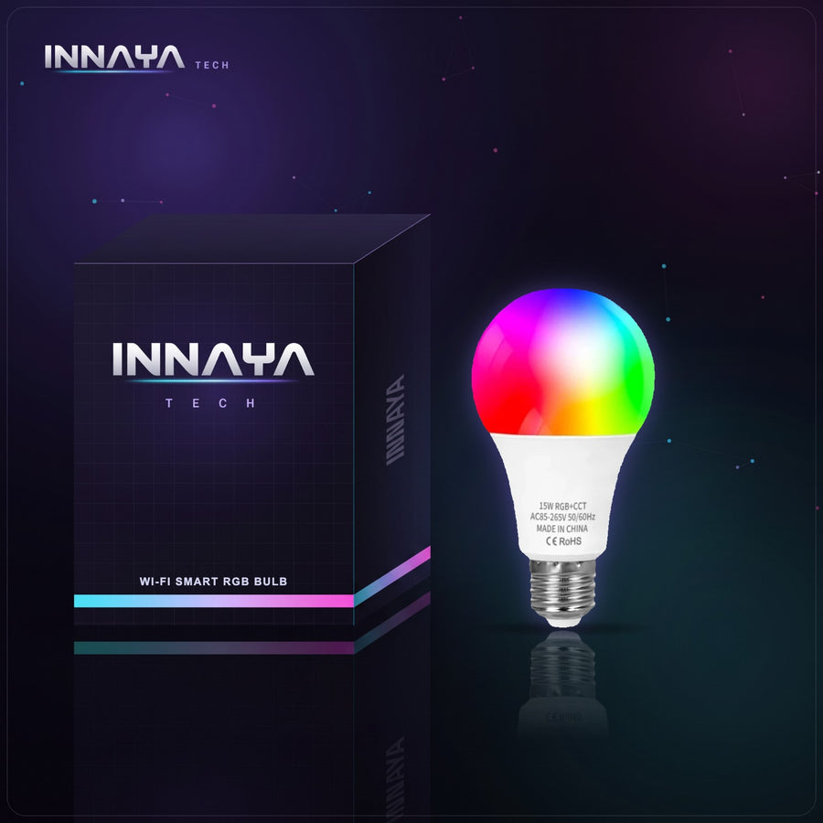 Wi-Fi Smart RGB LED Bulb by INNAYA Tech with INNAYA retail box