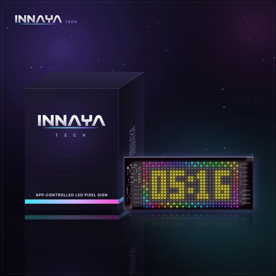 App-Controlled LED Pixel Sign by INNAYA Tech with INNAYA retail box