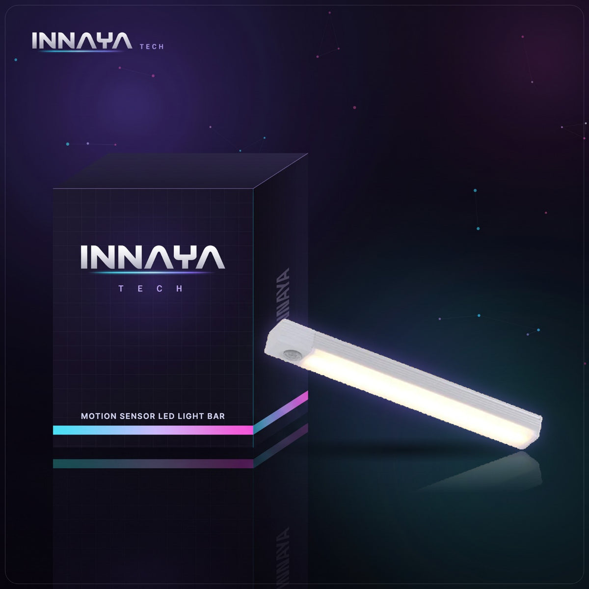 Motion Sensor LED Light Bar by INNAYA Tech with INNAYA retail box