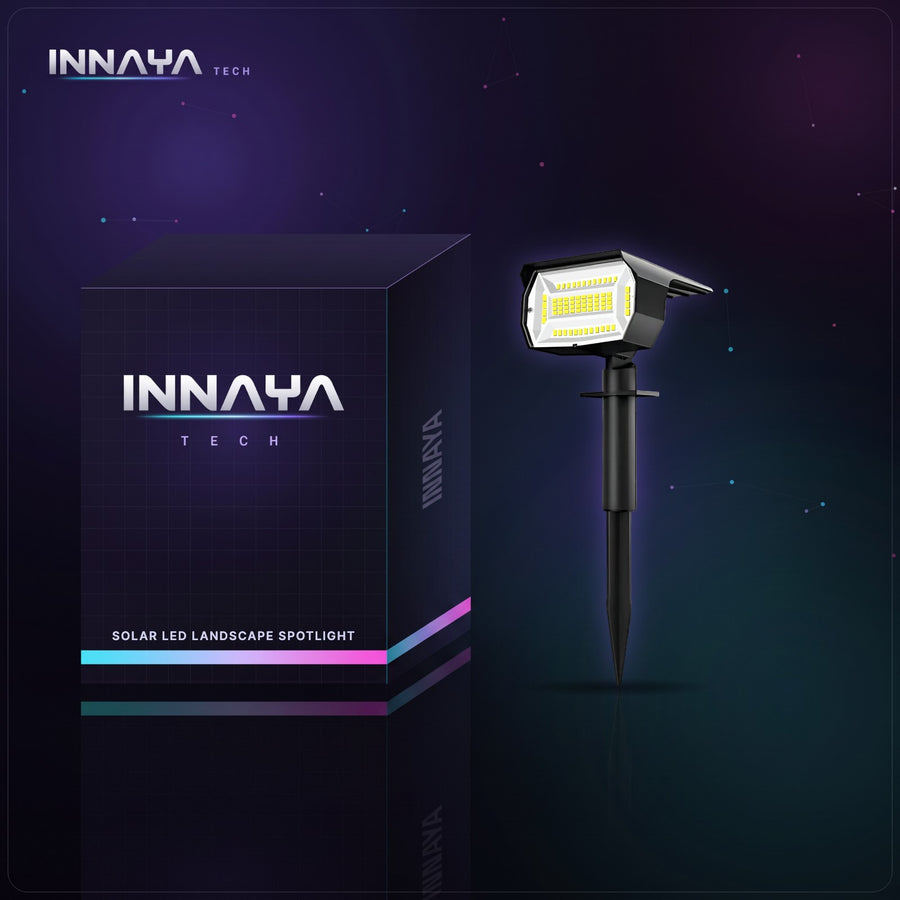 Solar LED Landscape Spotlight by INNAYA Tech with INNAYA retail box